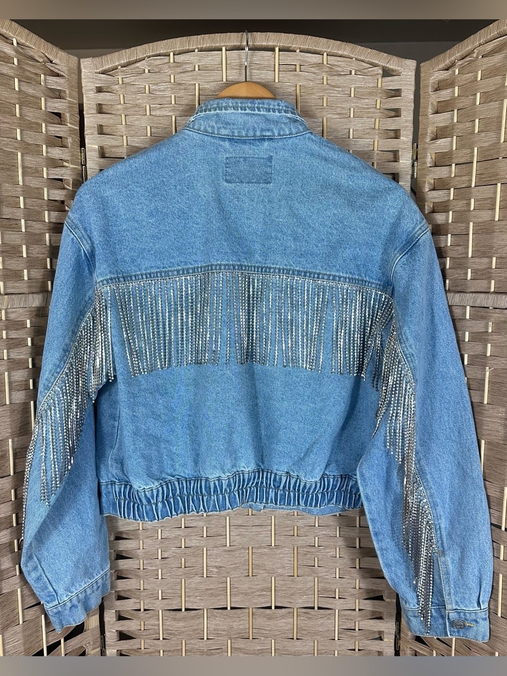 Free People Comet Denim Bomber Jacket - Size XS - Picture 4 of 9
